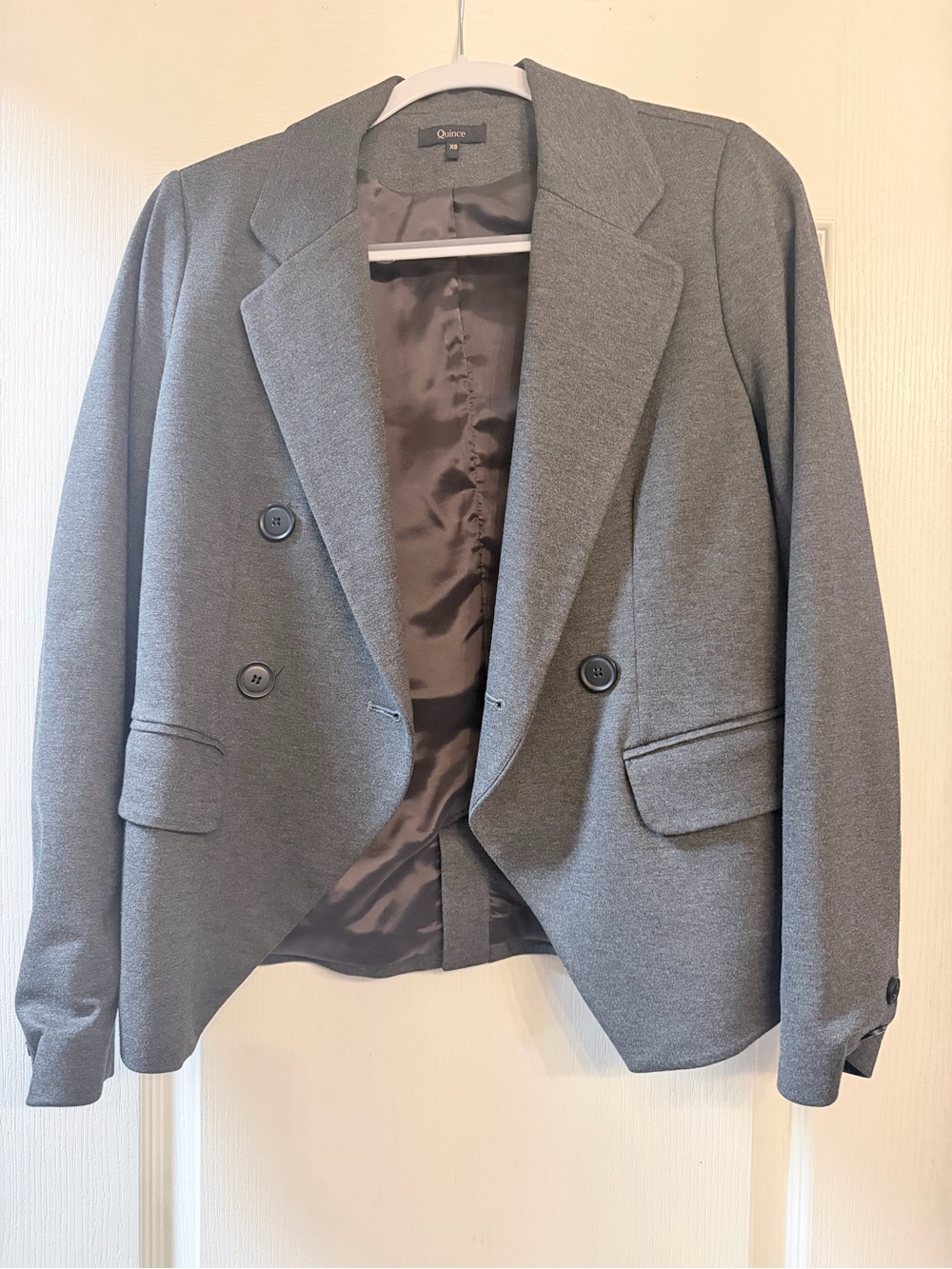 Quince Men's Double-Breasted Gray Sport Coat